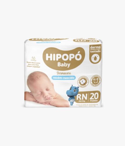 Fralda Infantil Hipopó Baby Dermacare Recém Nascido