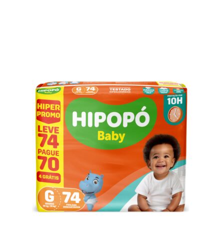 Fralda Infantil Hipopó Baby Hiper